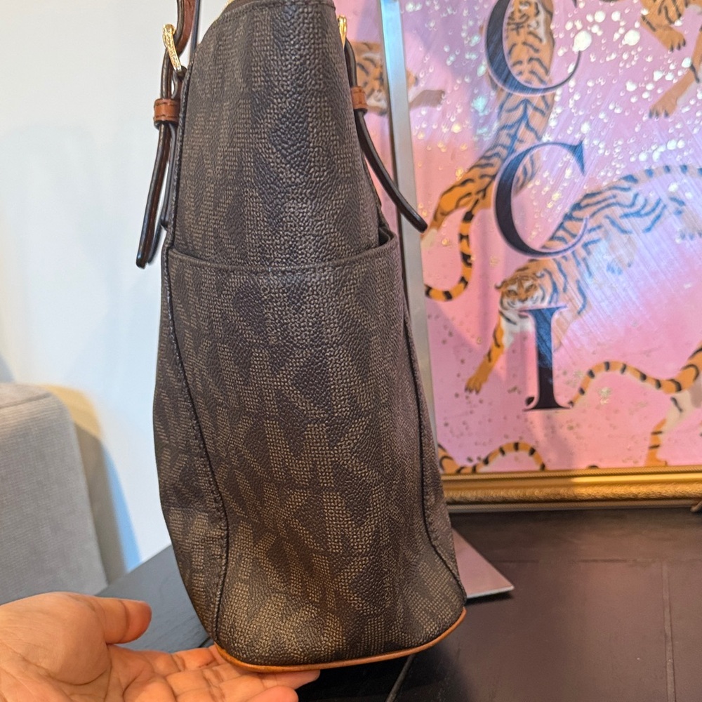 Michael Kors Dark Brown Signature Tote - Picture 5 of 13